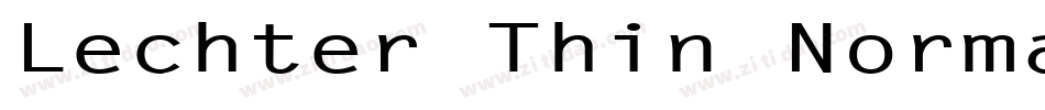 Lechter Thin Normal字体转换